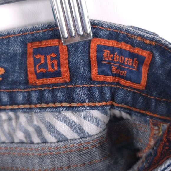 ROCK REVIVAL Deborah Boot Jeans Low Rise Size 26 - Picture 6 of 12